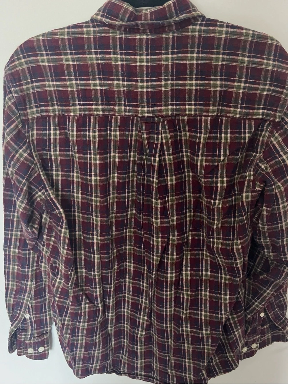 JCrew Button-Down Men's Plaid Shirt - Burgundy